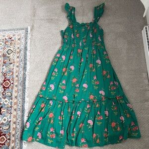 Green Anthropologie Maxi Dress